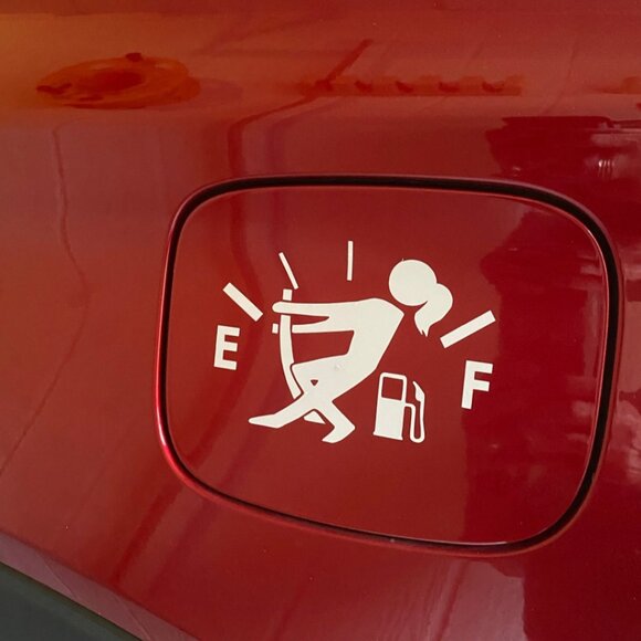 Female Gas Tank Car Decal - Picture 2 of 4